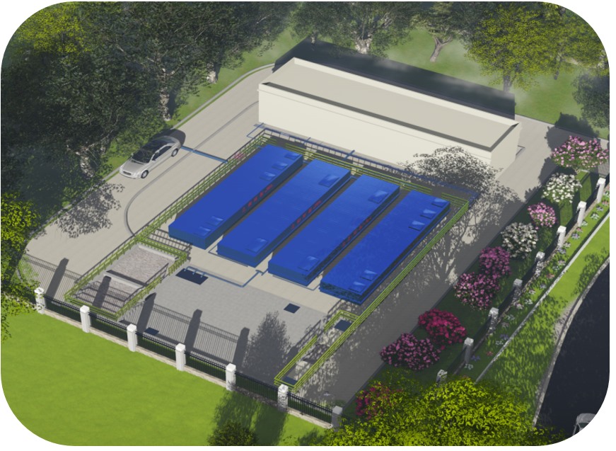 四川省环保厅示范项目——乐至良安镇700m³/d一体化污水处理厂